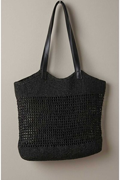 ARTTMACRAME Plaj Çantası Siyah