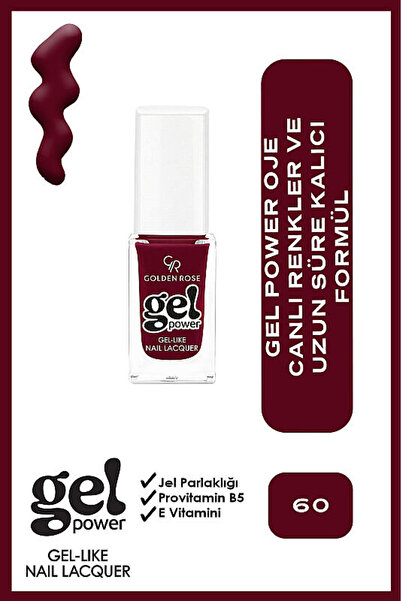 Golden Rose Gel Power Nail Lacquer-60-Jel Oje