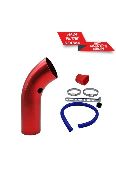 REPLAX Hava Filtre Uzatma Metal 76 mm x31 cm Kırmızı 4686332