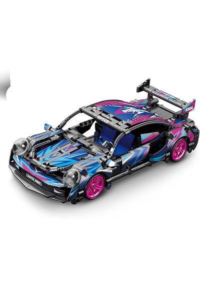 Speed Building Blocks - 1:18 Ölçekli Velocity Serisi Yarış Arabası Yapım Seti (Özel Tasarım) Mor