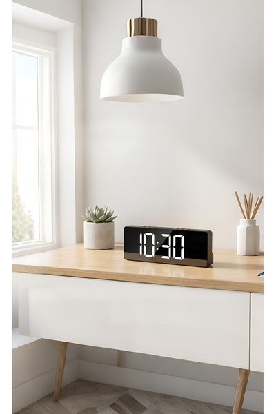 Wolawood Snooze Özellikli USB & Pilli Kullanım Dijital Masa Saati 12/24 Forma...