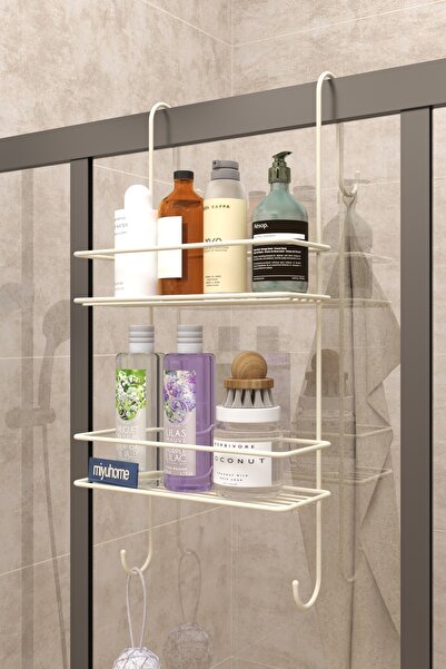 Empressco Pratik ve Şık Paslanmaz Banyo Rafı, Kanca ile Asılabilir, Duş İçin