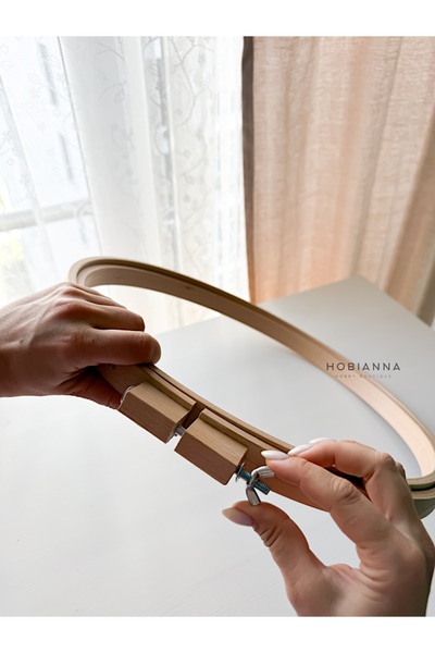 Hobianna Nurge Büyük Vidalı Ahşap Kasnak No:9 (çap:36cm-h:24mm)