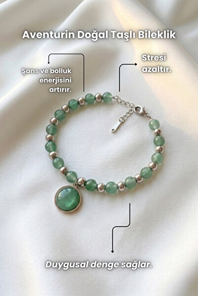 Elifsu Jewelry سوار حجري كبير بتصميم خرز من الحجر الطبيعي، تصميم عتيق من الأم...