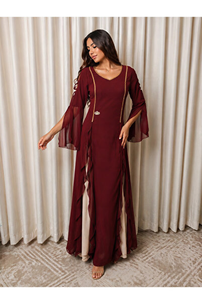 LATENA Women's Chiffon Dress with Crystal Embellishments Is Suitable
