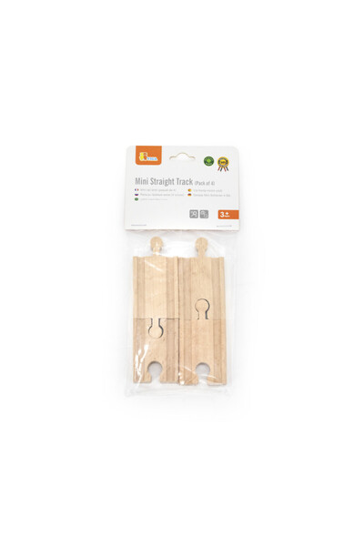 Viga Set extensii sine din lemn pentru trenulete, 4 buc, drepte, mini,