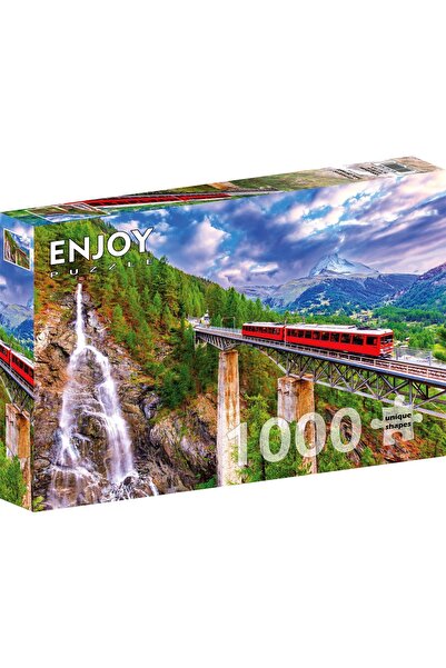 Enjoy Puzzle 1000 de piese Puzzle Enjoy - Trenul Gornergrat, Zermatt " (Enjoy...