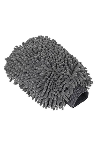 eR D L Mănușă de spălat auto din microfibră gri închis, 20x25cm