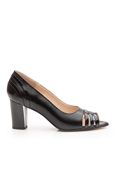 UrbanShoes Pantofi eleganți decupați damă din piele naturală -18336 Negru Box...