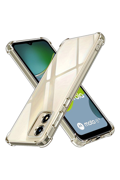 Techsuit Husa pentru Motorola Moto E13, Shockproof Clear Silicone, protectie ...