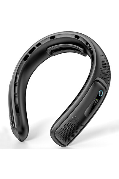 Techsuit - Neck Fan (S11) - Portable, Silicone Support, 4x Airflow, Digital D...