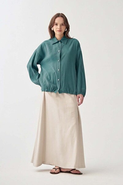 ALLDAY Πράσινο μπουφάν με κουμπιά σε μεγάλο μέγεθος