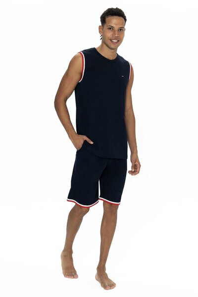 U.S. Polo Assn. 18872 Erkek Kolsuz Şort Pijama Takımı