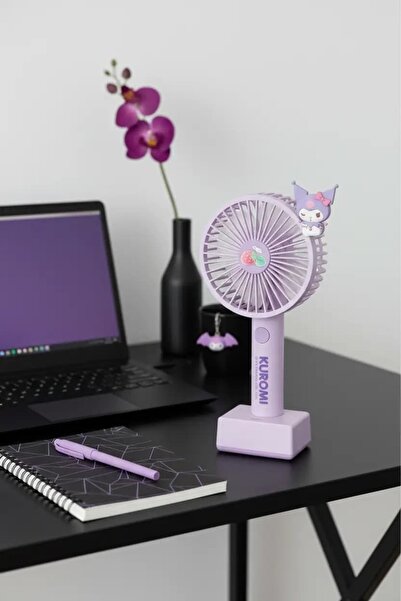 SANRIO Lisanslı Kuromi Mini El Vantilatörü – Taşınabilir Şarjlı Serinletici 2...