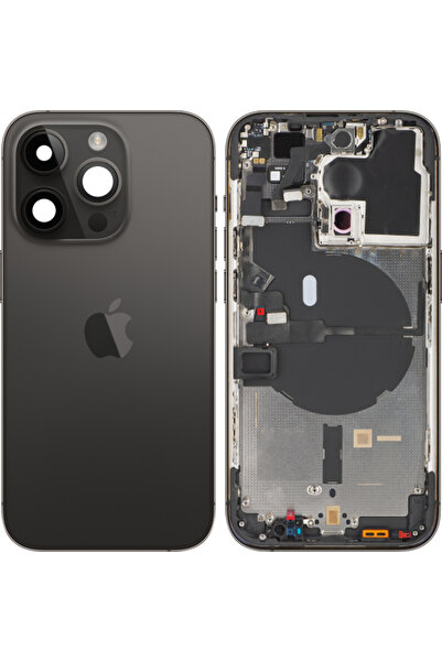 Apple iPhone 14 Pro Battery Cover, With Middle Housing, Black (Space Black), ...