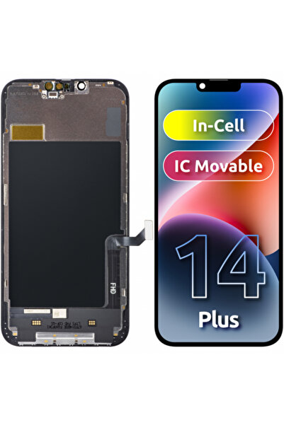 ZY Display cu touchscreen pentru Apple iPhone 14 Plus, cu ramă, versiune LCD ...