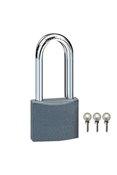 proalet Uzun Tip Gri Asma Kilit - 32mm - Dolap, Kapı ve Kepenk Kilidi