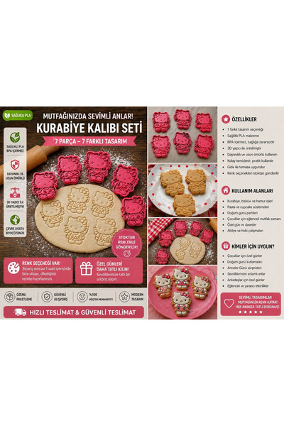 3DBoyuthane Cookie Mold Set of 7