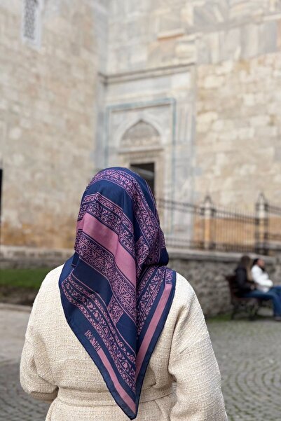 Firuze scarf Mozaic Pattern Pink Soft Scarf