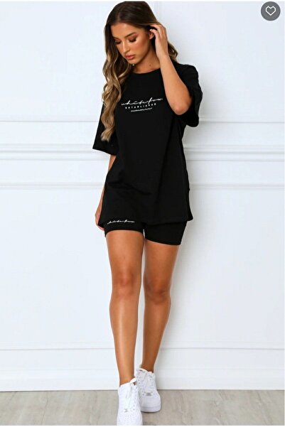 bellanova Silatrend Unisex Oversize Shorts Set Short Sleeve T-Shirt Comfortab...