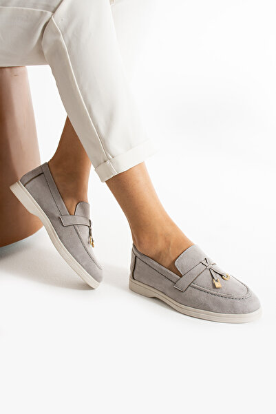 Katrina shoes Μαύρα γυναικεία loafer σουέντ παπούτσια για καθημερινή χρήση