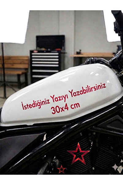 levvas Kişiye Özel Yazı Sticker 30x4 Cm motosiklet deposu araba arkası yazısı...