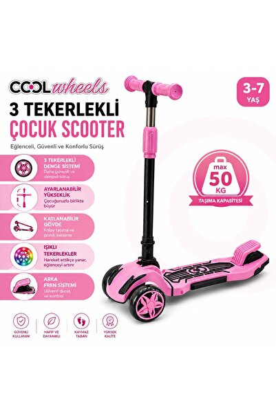 genel tr Luna Elite 3 Tekerlekli Katlanabilir Led Işıklı Scooter
