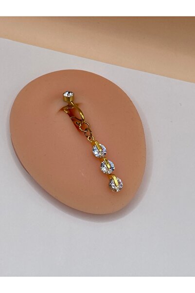 kurukafagift Mıknatıslı Deliksiz Kullanım Göbek Çelik Piercing Zirkon Taşlı U...