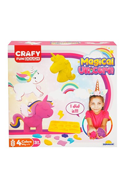 CRAFY Set de modelare din plastilina, Crafy, Unicorn, 11 piese, 200 g