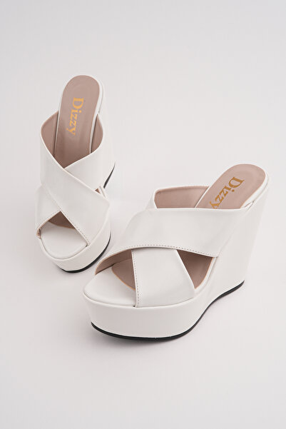 Madam Tarz DZY-1030 Παντόφλες με χιαστί λουράκια και σφήνα στη φτέρνα