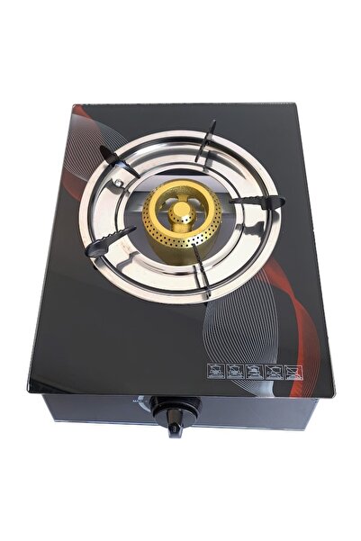 E-ANAMAG Γυάλινη εστία υγραερίου με ένα καυστήρα