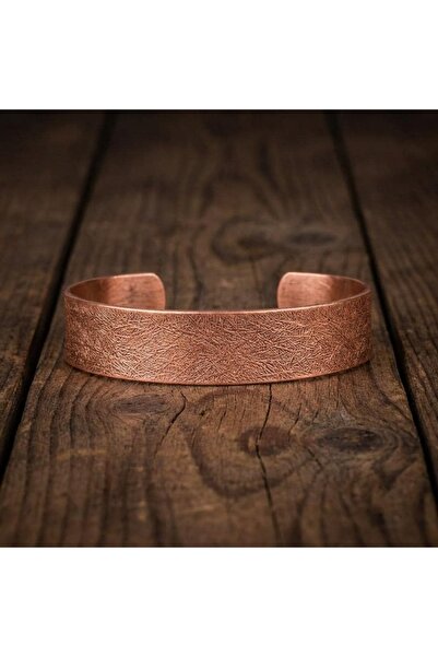 Zib Grips Velvet Copper Organik Doku Bakır Bilezik El Yapımı Boho Spiritüel H...