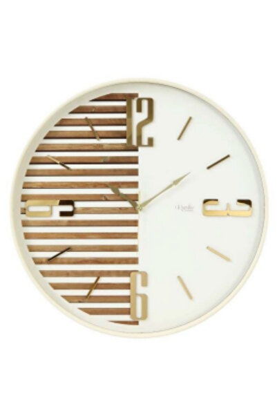 Savita Home 2024P-1 Pleksi Krem 50 cm Duvar Saati Modern Dekoratif Sessiz Mek...