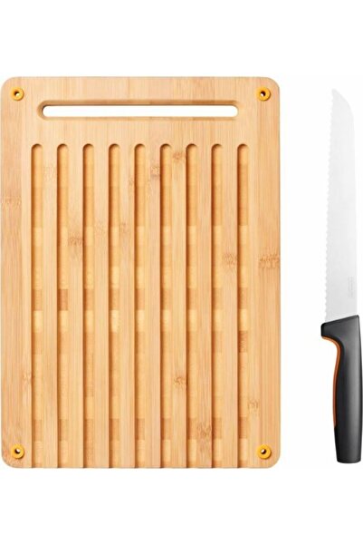 FiSKARS SET CUȚITE DE PÂINE + TAMPĂ DE TĂIAT FORMĂ FUNCȚIONALĂ