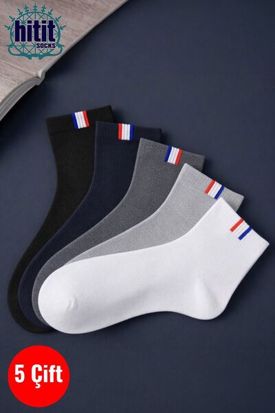 Hitit Socks 5 أزواج من الجوارب القصيرة ذات الطراز الحديث للرجال متعددة الألوان