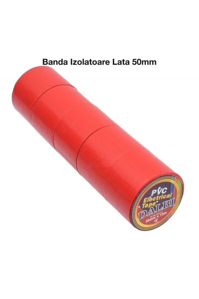 Stef's Cat Banda Izolatoare Rosie din Pvc 50mm x 15m 5Buc/Set,