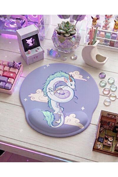 matizya Ejderha Bilek Destekli Mousepad – Pastel Ergonomik Mouse Pad