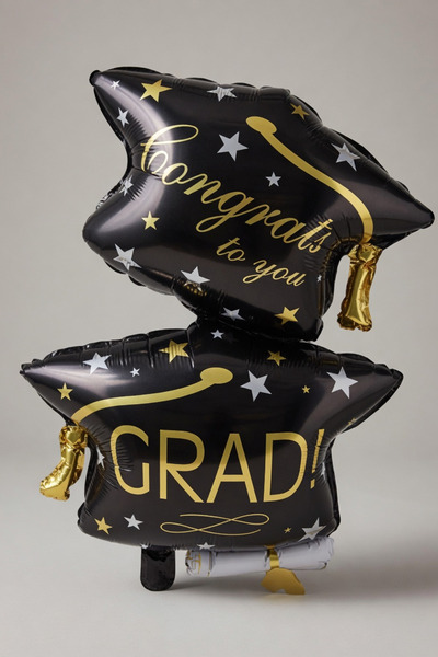 DODOMAR Graduation Cap Shaped Foil Balloon 87X56 cm Party Decoration Decor Balloon