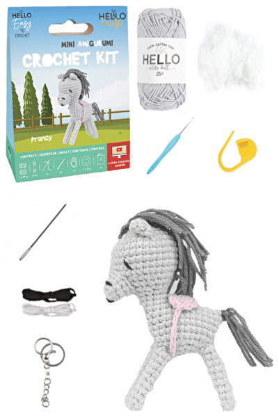 GLANCE Hello Crafts Tığ İşi Mini Amigurumi Kiti Prancy Örgü Seti HC126