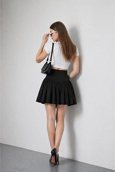 FARBE ER FASHION ΚΑΛΟΚΑΙΡΙΝΗ Μαύρη Μίνι Φούστα