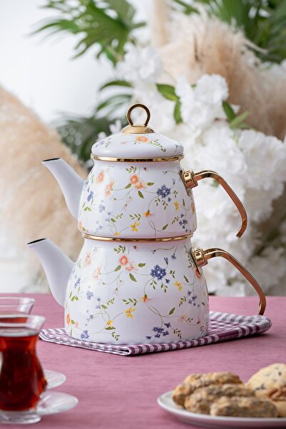 Saule Qualita Ivy Emaye Çaydanlık Takımı