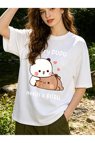 bolivia's Women's Soft T-Shirt - Cute Panda & Bear Hugging Every DUDU Needs a...
