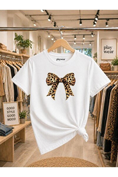 playwear MAJICA sa leopard printom na prsima, 100% pamuk, oversize, široka, r...