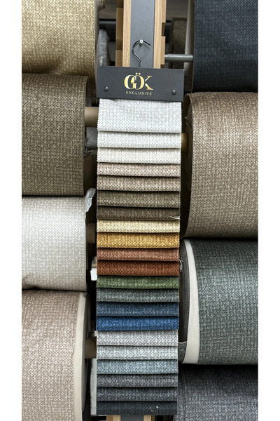 goktex Enfal Serisi Bej Leke Tutmaz Döşemelik Kumaş
