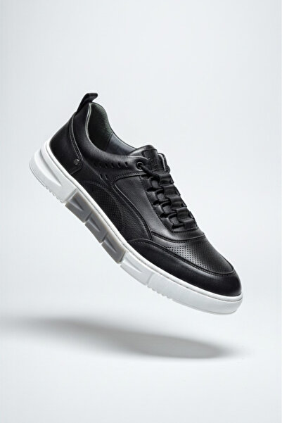 PAPATAY 8014 Orthopedic Sole 100% Genuine Leather Lace-Up Black Men's Shoes -...