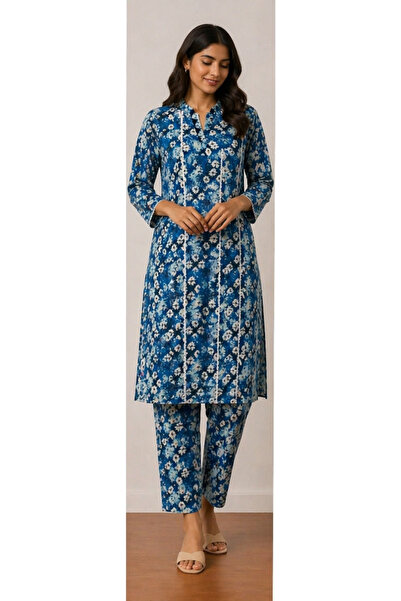 Libas lab Top Bottom set– Deep Indigo Blue