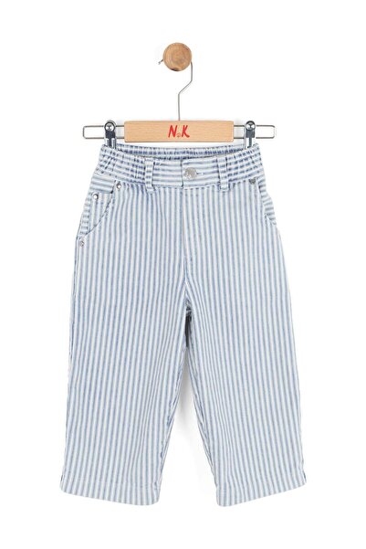 nk kids Nk Baby Boy Striped Pants 1-4 Years Ecru - Blue