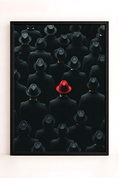 Fark Yaratan – Modern Dekoratif Duvar Tablosu Siyah / 36x52