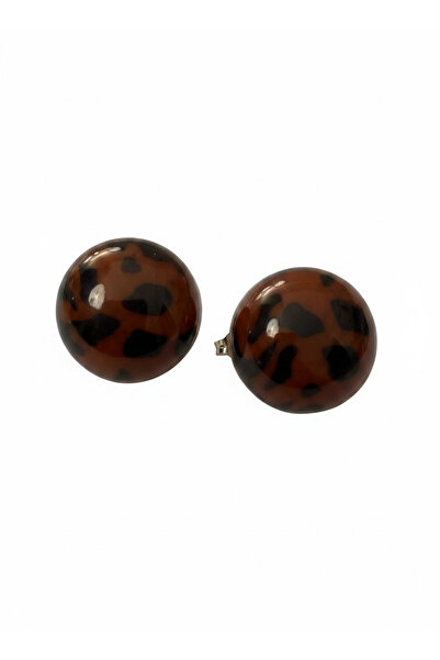 Bo Takı ve Aksesuar Leopard pattern earrings