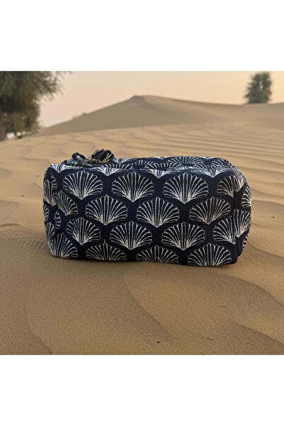 Tohfa Luxe حقيبة يدوية الصنع مطبوعة بالبلوك - كبيرة الحجم